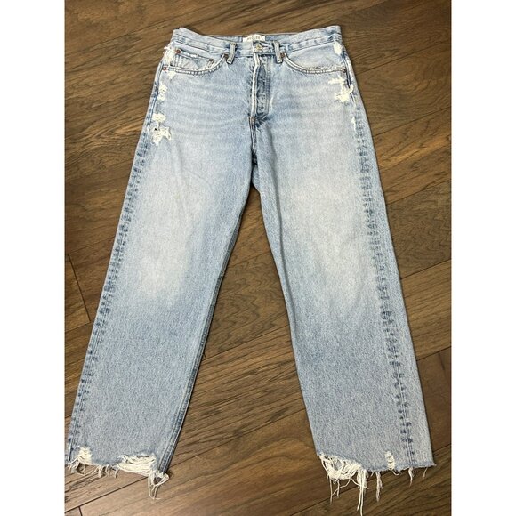 Agolde Denim - AGOLDE 90's Crop Distressed Jeans Blue Sz 27 A173-1206